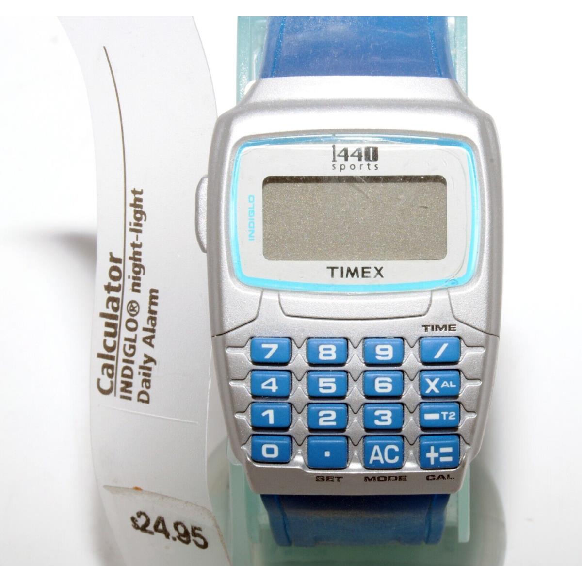 Vintage Timex 1440 Sports Digital Digital Calculator Watch Indiglo Nos