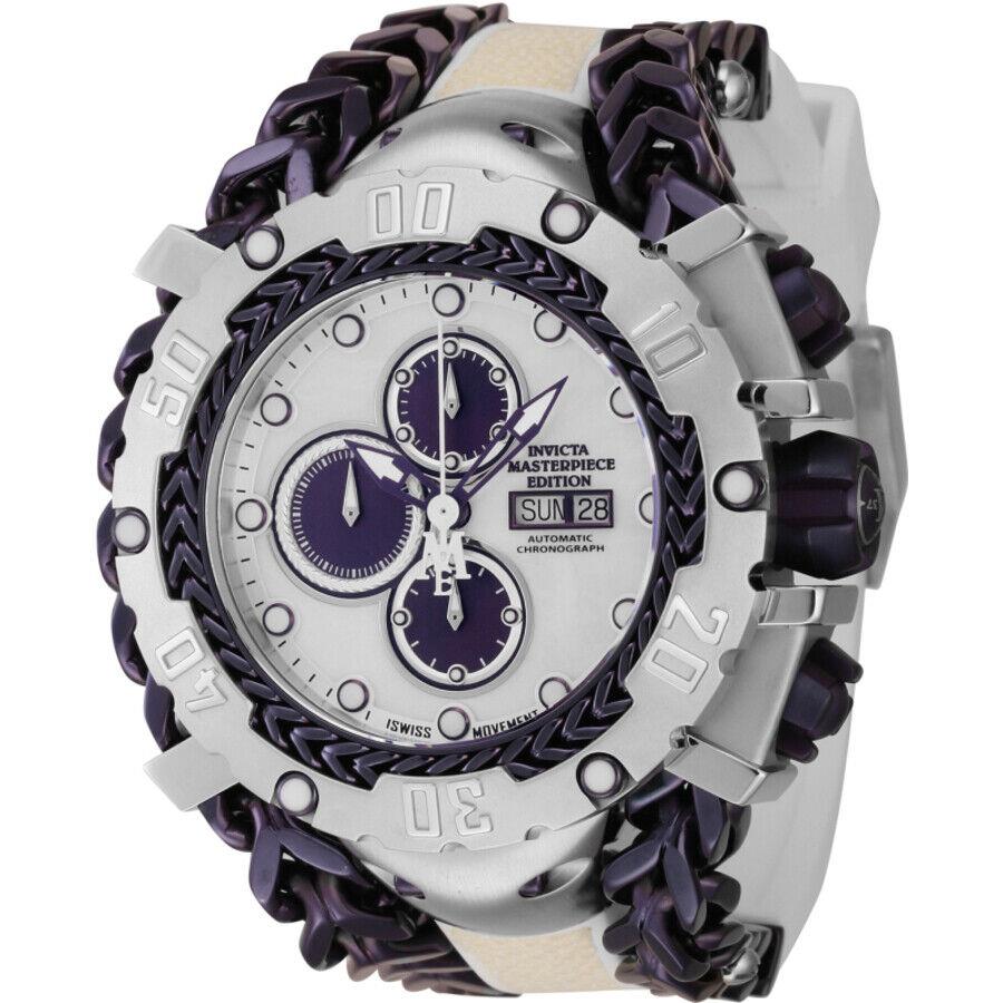 Invicta Masterpiece Chronograph Automatic White Dial Men`s Watch 44570