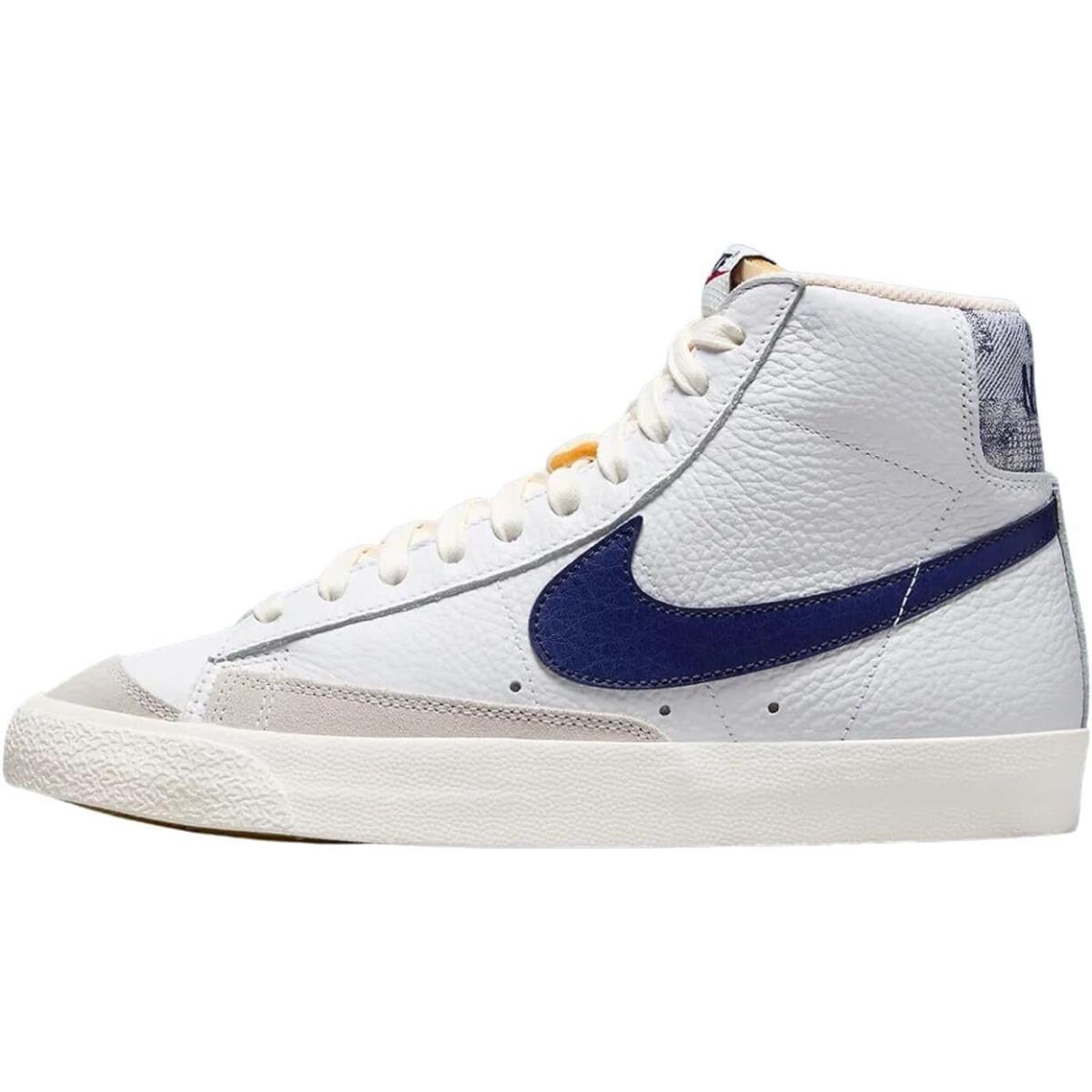 Nike Blazer Mid `77 Mens Shoes Size - 14 M - White/Midnight Navy-sai