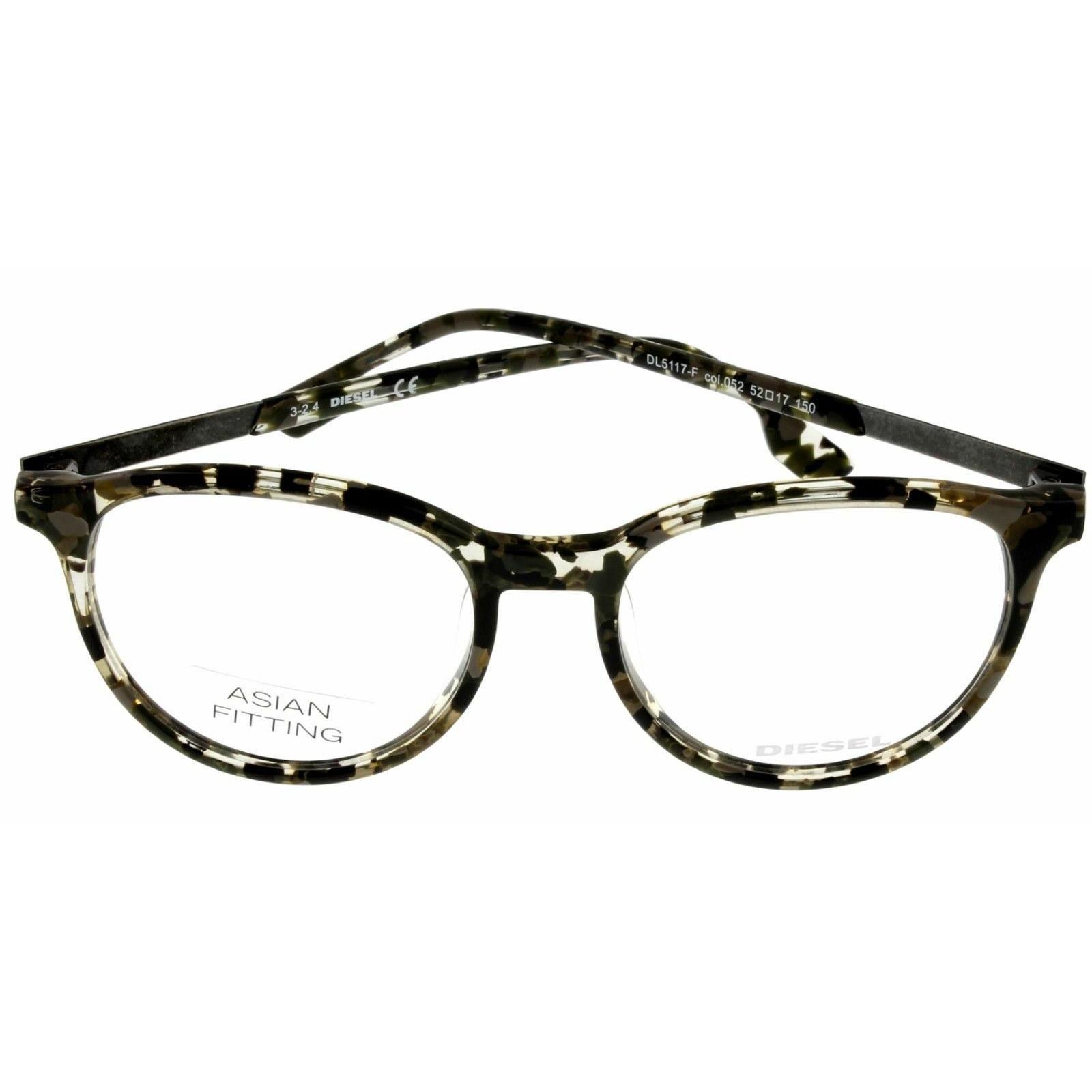 Diesel Unisex Dark Havana Eyeglasses Frame Oval DL5117 052