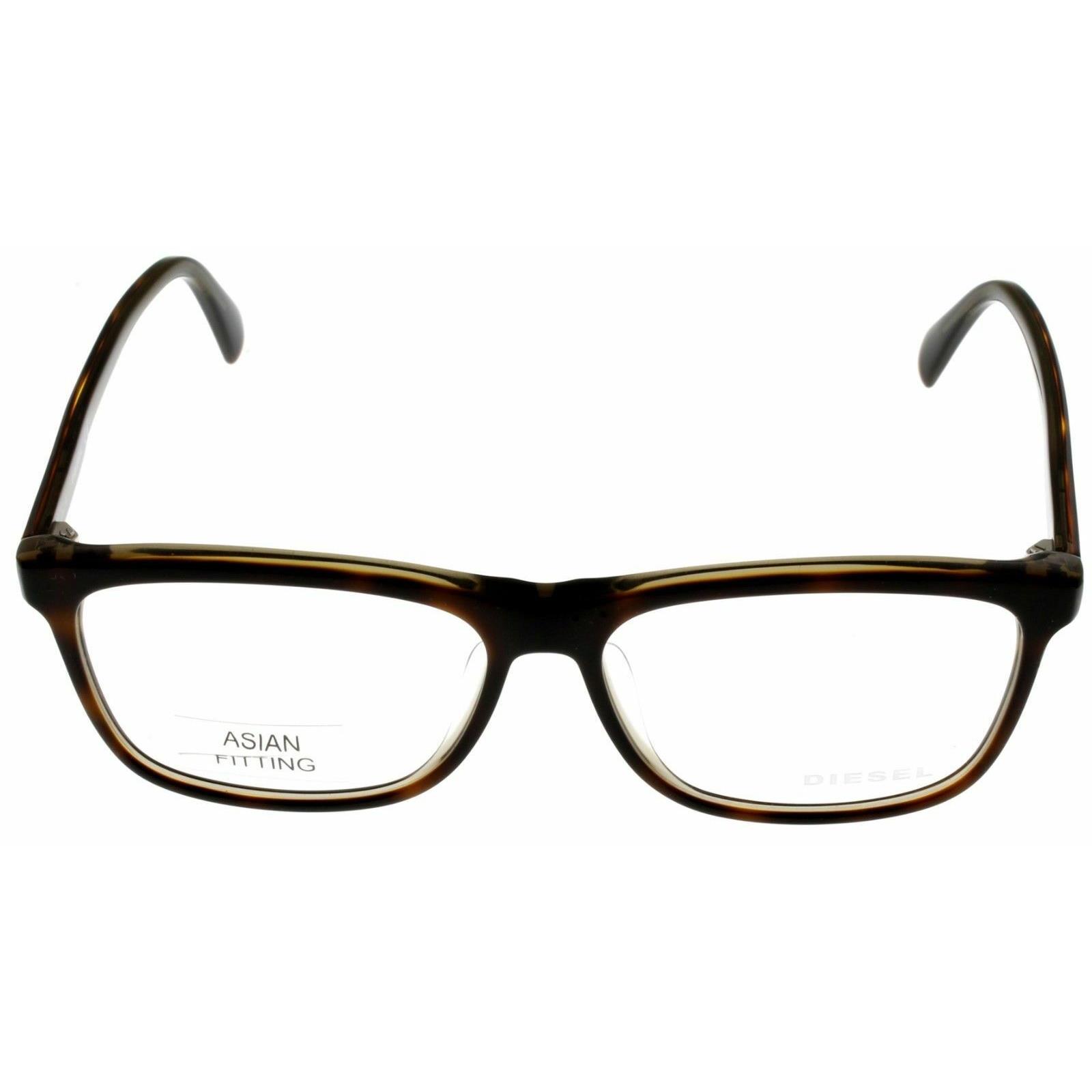 Diesel Eyeglasses Frame Men Brown Tortoise Rectangular DL5183 056