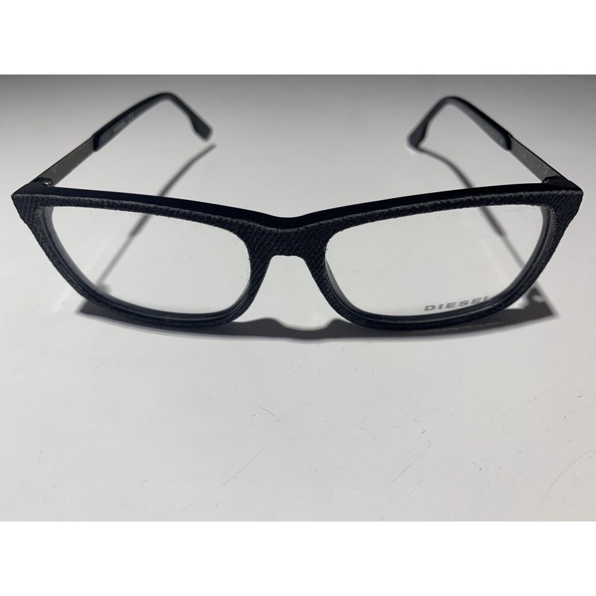 Diesel Denim Eye Eyeglasses Italy Womens DL5166 001 55-16-145 Black/silver UB67