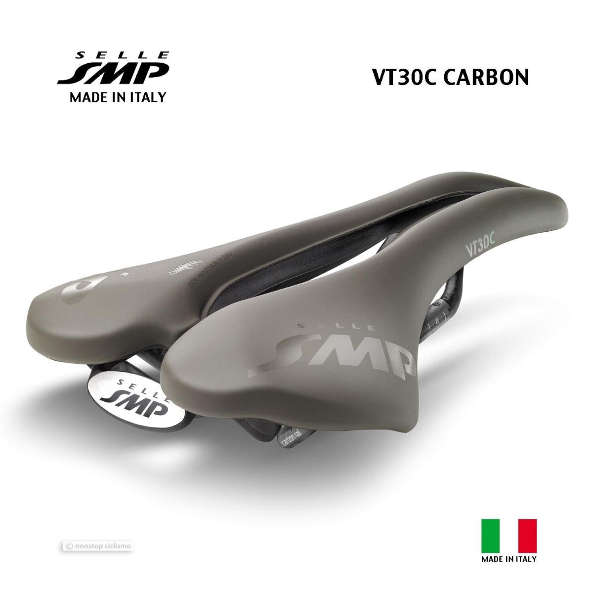 Selle Smp VT30C Carbon Saddle : Grey-brown Gravel - Made IN Italy