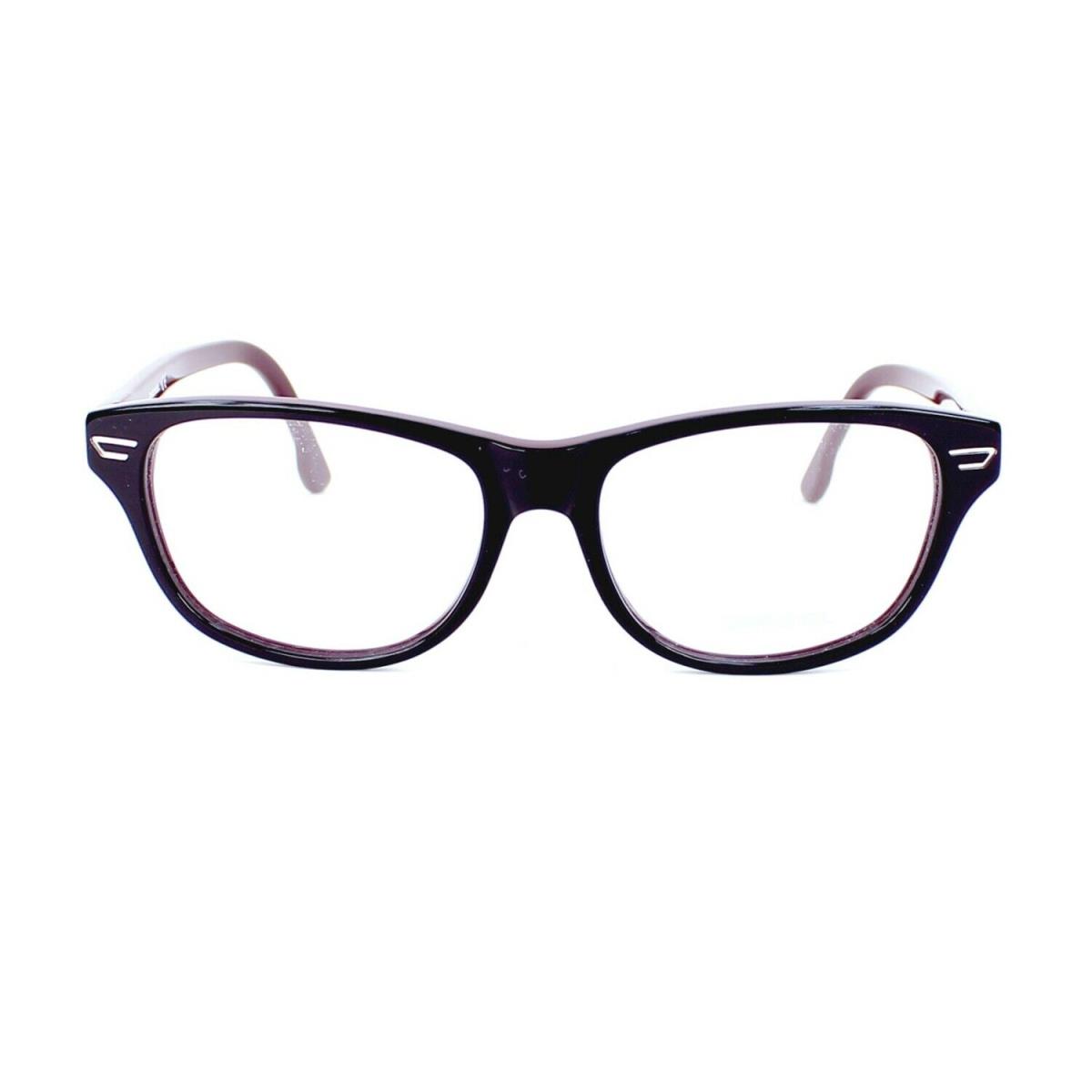 Diesel DL5005 Black Over Brown 020 Plastic Eyeglasses Frame 54-16-145 Round