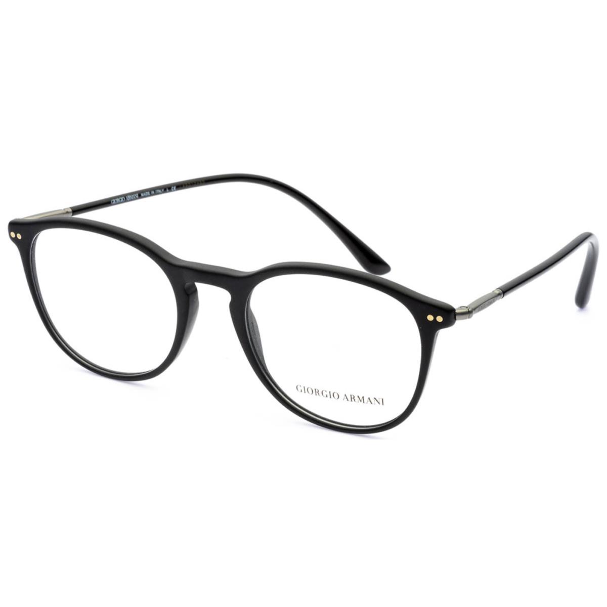 Giorgio Armani Eyeglasses AR 7125 5042 52-20 145 Matte Black Round Frames