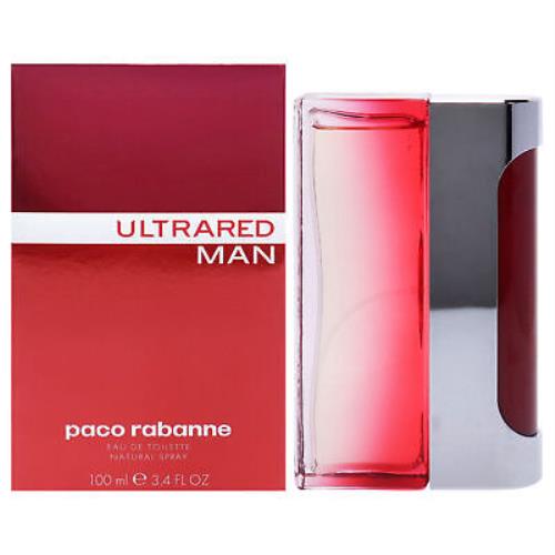 Ultrared Man by Paco Rabanne - 3.4 fl oz Edt Spray Cologne For Men