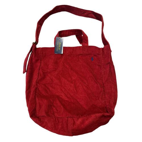 Polo Ralph Lauren Corduroy Tote Bag Red