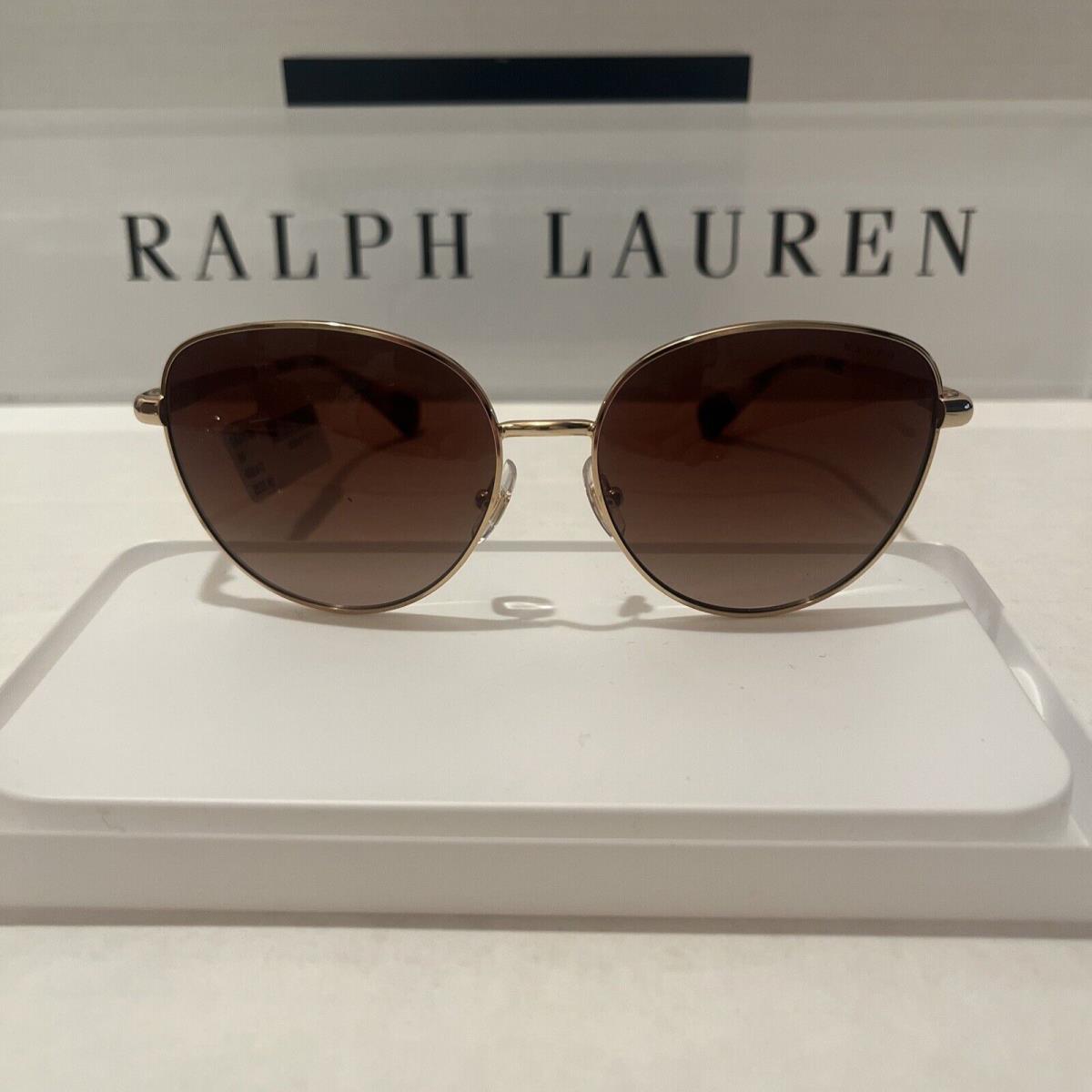 Ralph Lauren RA4144 Sunglasses Shiny Gold / Gradient Brown