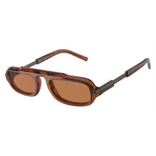 Giorgio Armani AR8203 Sunglasses Transparent Brown/matte Bronze / Brown