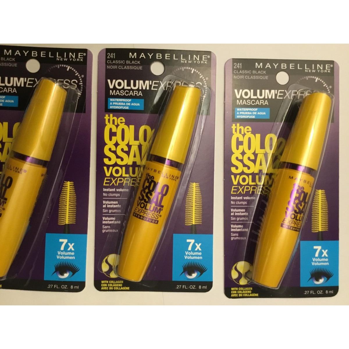 20 X Maybelline Volum Express The Colossal Waterproof Mascara Classic Black 241