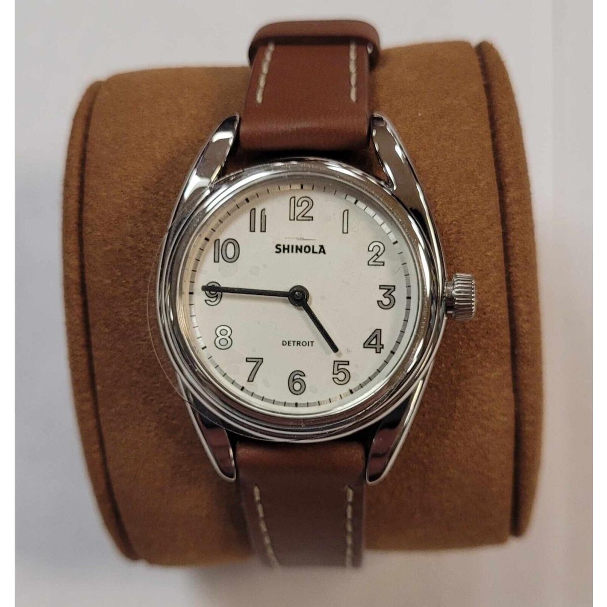 Shinola Detroit Derby Cognac Leather Strap 30.5 mm Watch