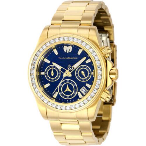 Technomarine Manta Chronograph Gmt Quartz Blue Dial Ladies Watch TM-222014