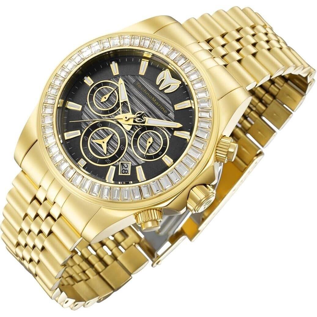 Technomarine Manta Ray Men Watch 42mm Gold Black Watch