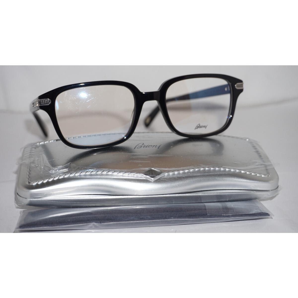 Brioni Eyeglasses Silver Black Transparent BR0044O 001 52 20 145