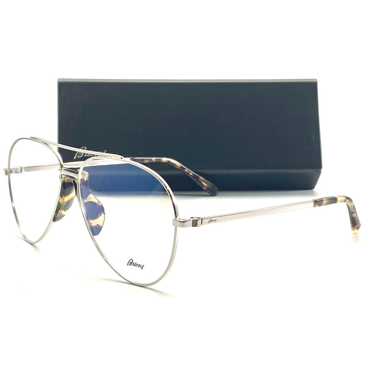 Brioni BR0052O 003 Silver Eyeglasses 58-13 145 W/case