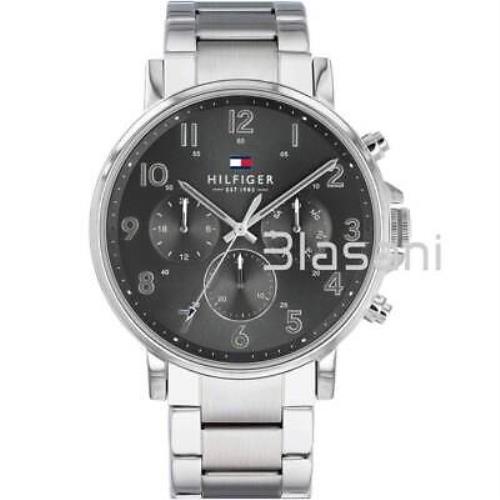 Tommy Hilfiger 1710382 Men`s Silver Stainless Steel Watch 46mm