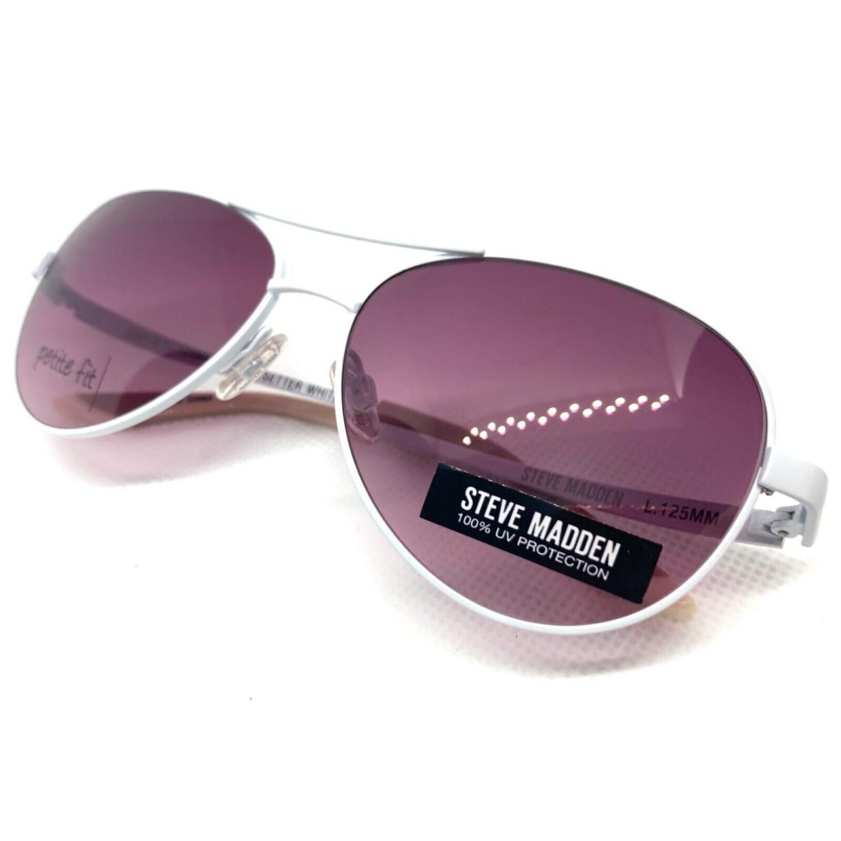 Steve Madden Jetsetter White Purple Gradient Sunglasses 53-14-125