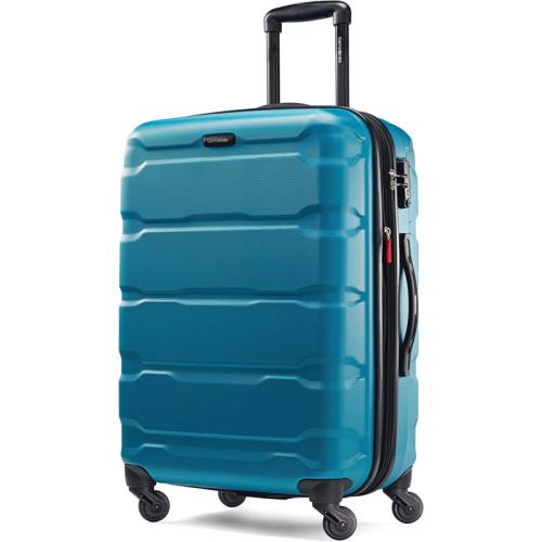 Samsonite Omni PC Hardside Expandable Luggage with Spinner Wheels Carry-on 20-Inch Red Caribbean Blue