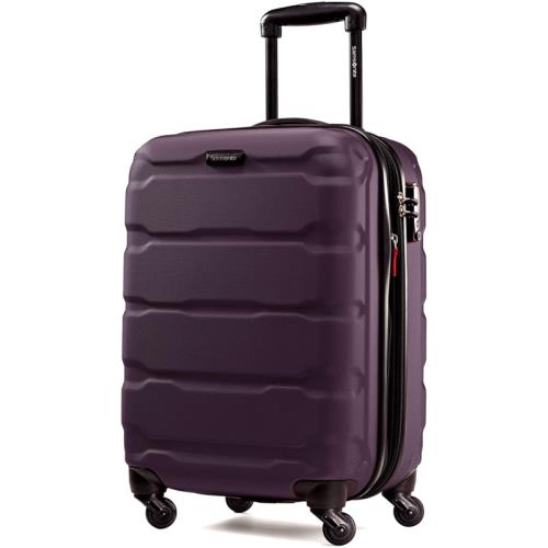 Samsonite Omni PC Hardside Expandable Luggage with Spinner Wheels Carry-on 20-Inch Red Purple