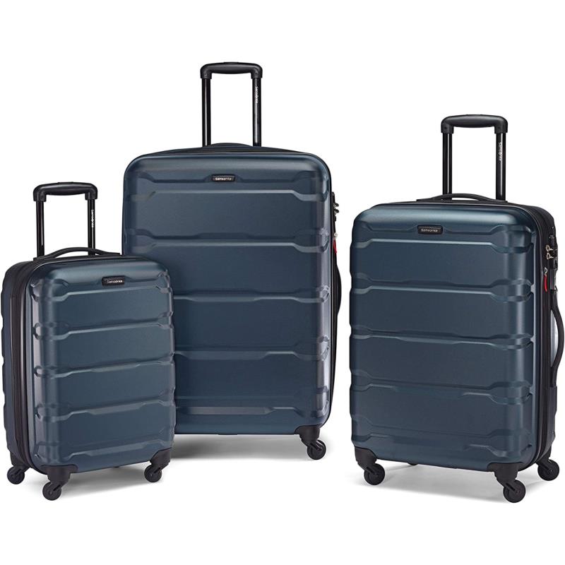 Samsonite Omni PC Hardside Expandable Luggage with Spinner Wheels Carry-on 20-Inch Red Teal