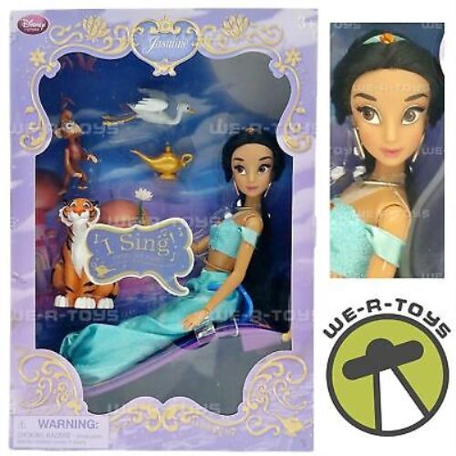 Disney Jasmine I Sing Doll with Twirling Hand Rajah Abu Magic Carpet 1992 Nrfb