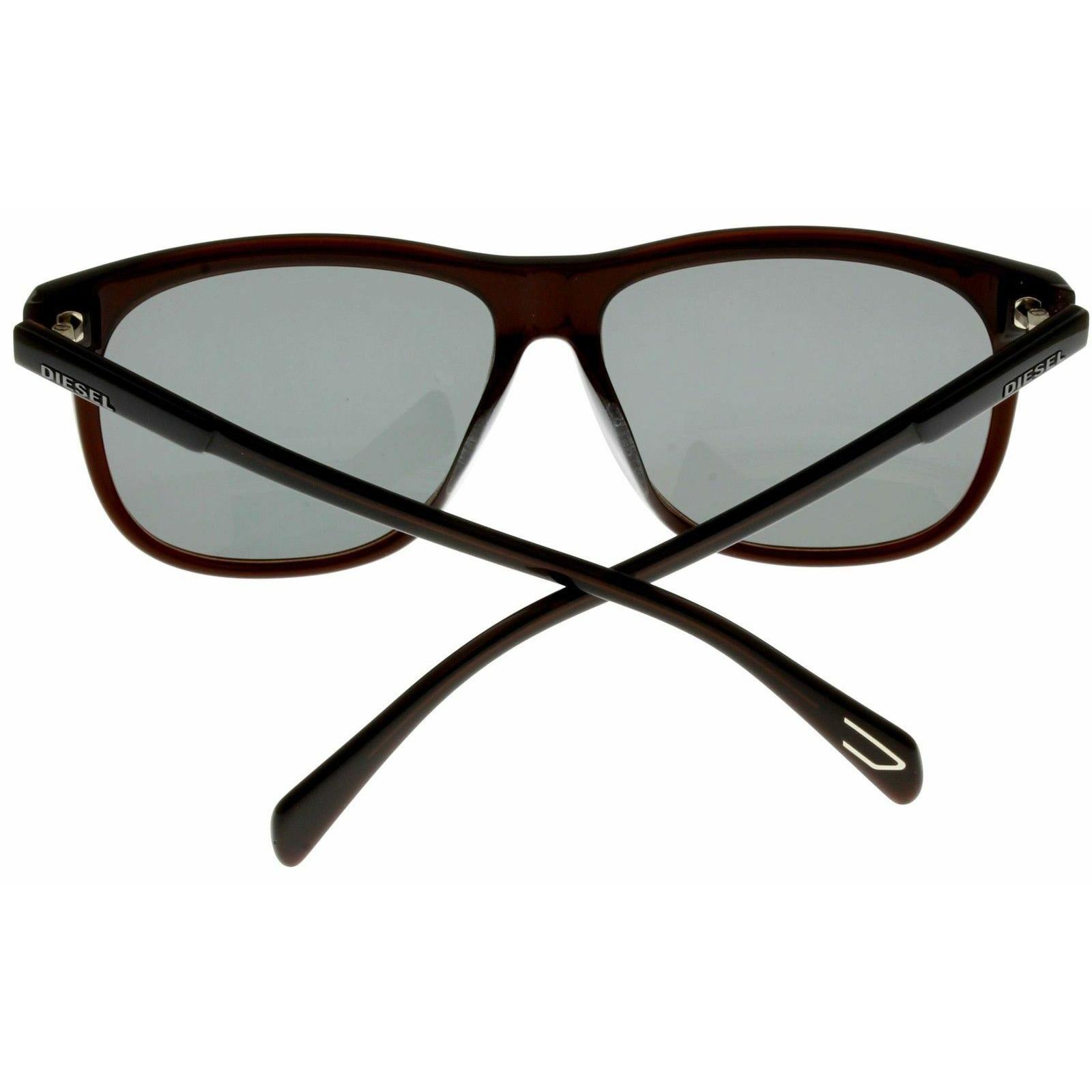 Diesel Sunglasses Brown Black Unisex Rectangular DL0155 48N