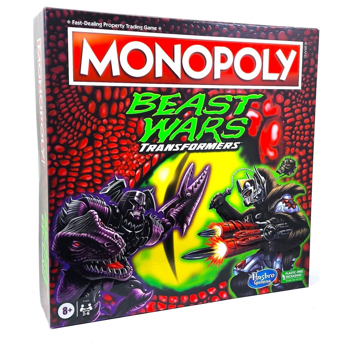 Monopoly Transformers Beast Wars Edition Board Game Hasbro 2022