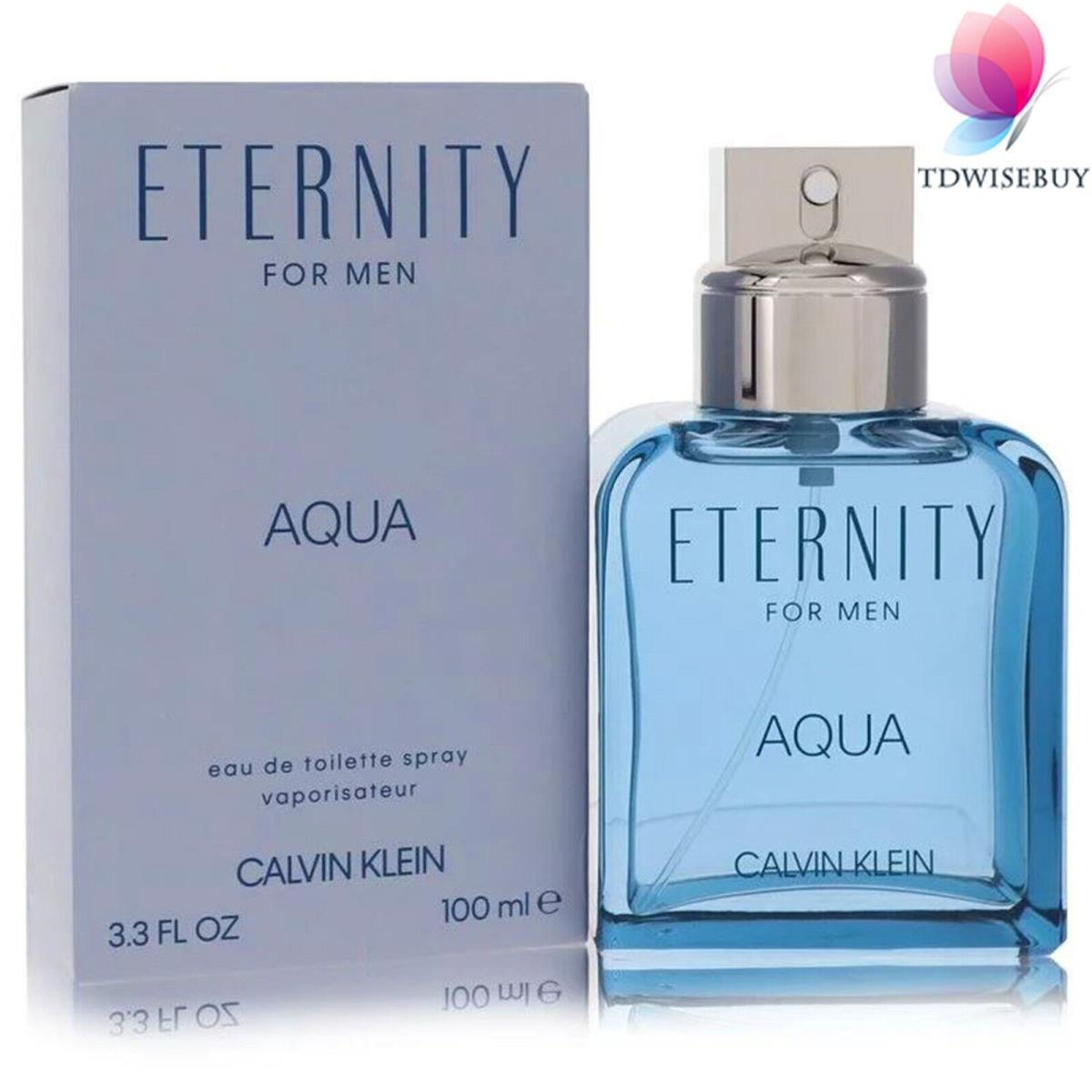 Eternity Aqua Cologne Men Perfume by Calvin Klein Eau De Toilette Spray 3.4 oz