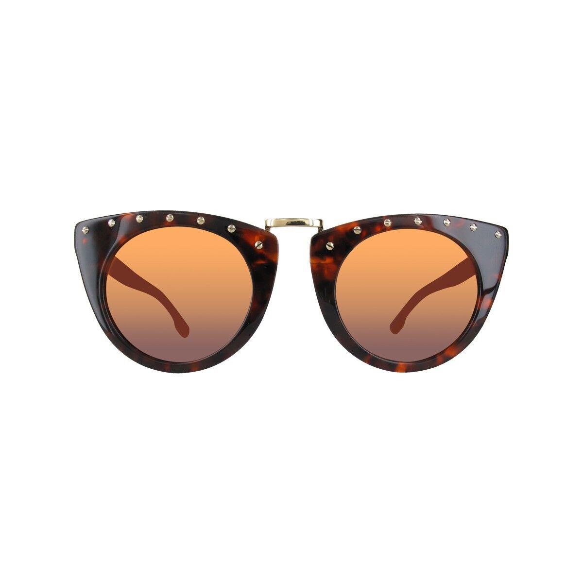 Diesel DL0211 Col. 52X Dark Havana Sunglasses with Brown Mirrored Lenses