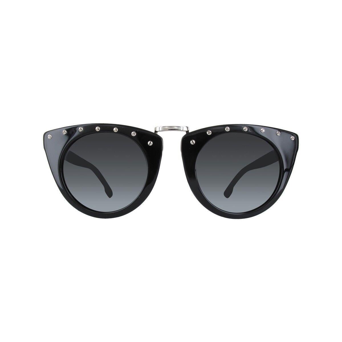 Diesel DL0211 Col. 01A Black and White Sunglasses with Gray Lenses