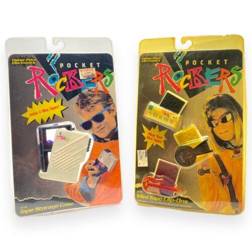 1980s Fisher Price Pocket Rockers Tape Storage Case Mini Tape Clip Ons Vtg Nos