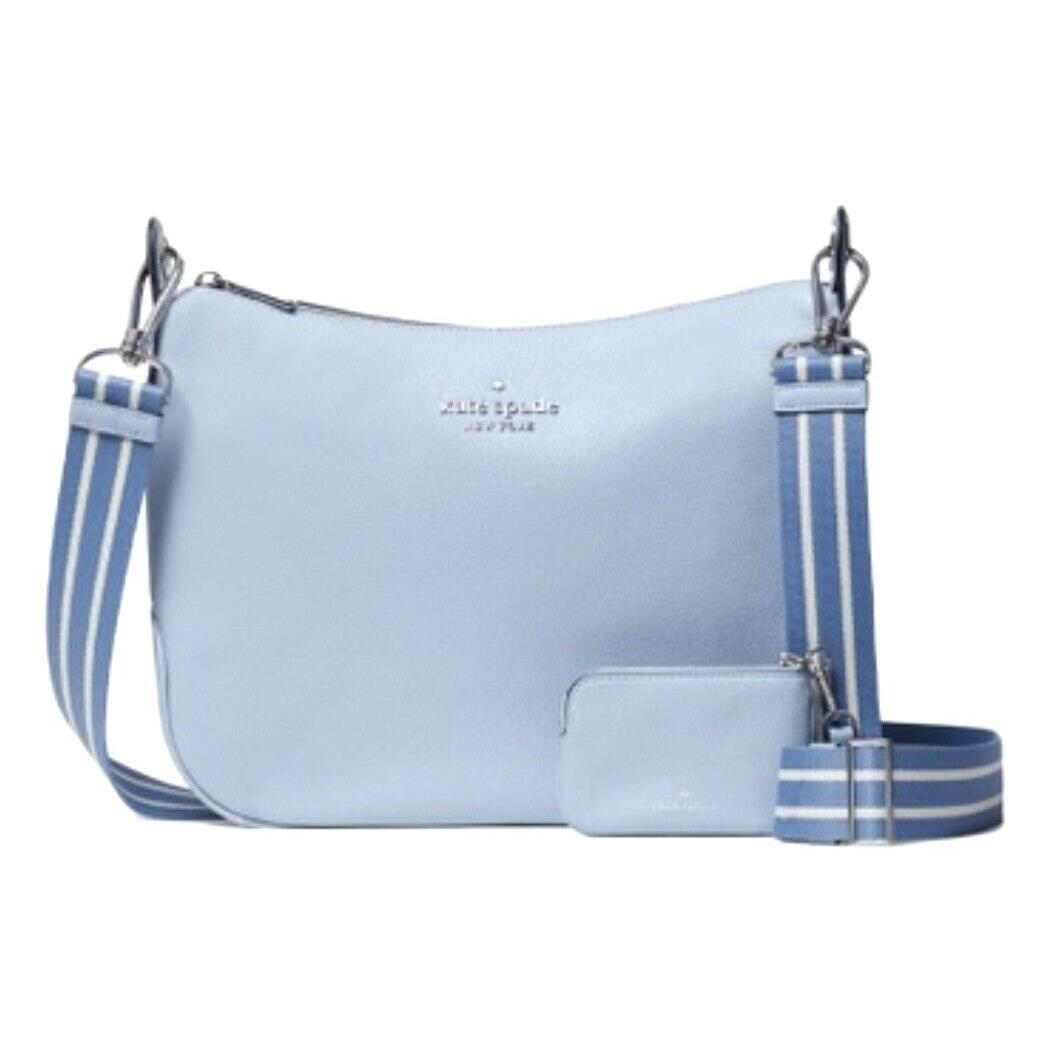 Kate Spade New York Rosie Large Crossbody Celeste Blue Pebbled Leather