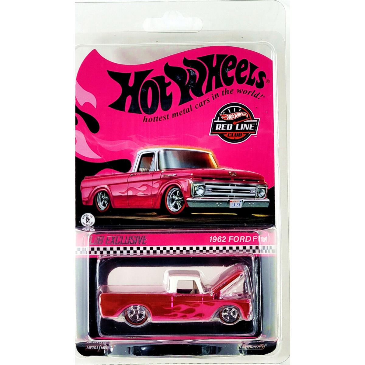 Hot Wheels Rlc Exclusive 1962 Ford F100 Pickup Truck Pink in Protector
