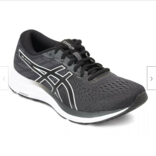 Asics Gel Excite 7 Sneakers Shoes Men`s Black White Extra Wide 4 E Size 11.5 US