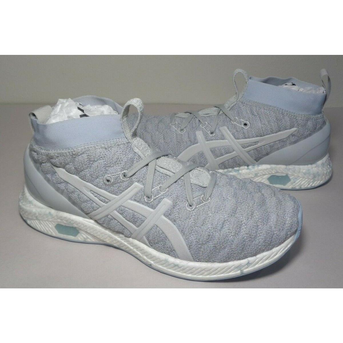 Asics Size 8 Hypergel Kan Glacier Grey Knit Running Sneakers Womens Shoes