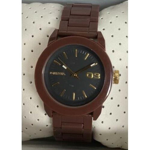 Diesel Brown Resin Bracelet Gold Black Women`s Watch DZ5261