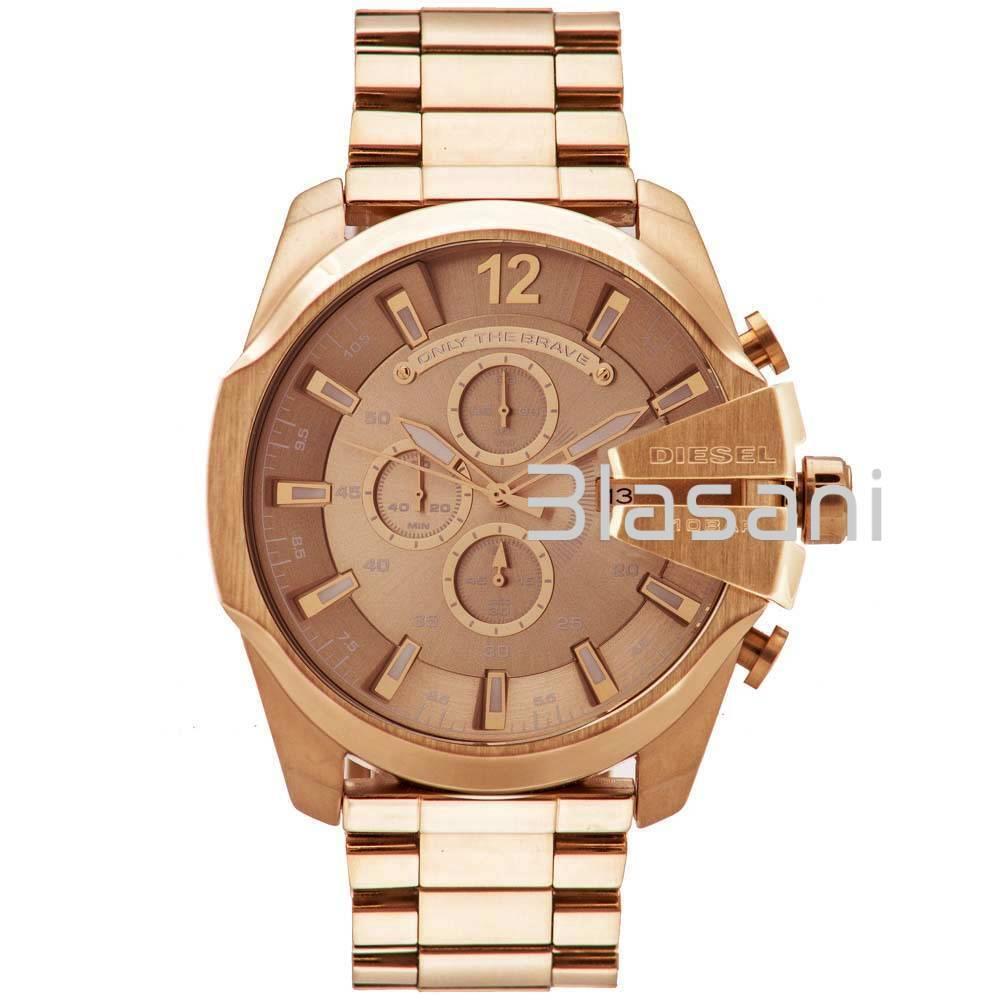 Diesel DZ4360 Mega Chief Men`s Gold Chronograph Watch 59x51mm