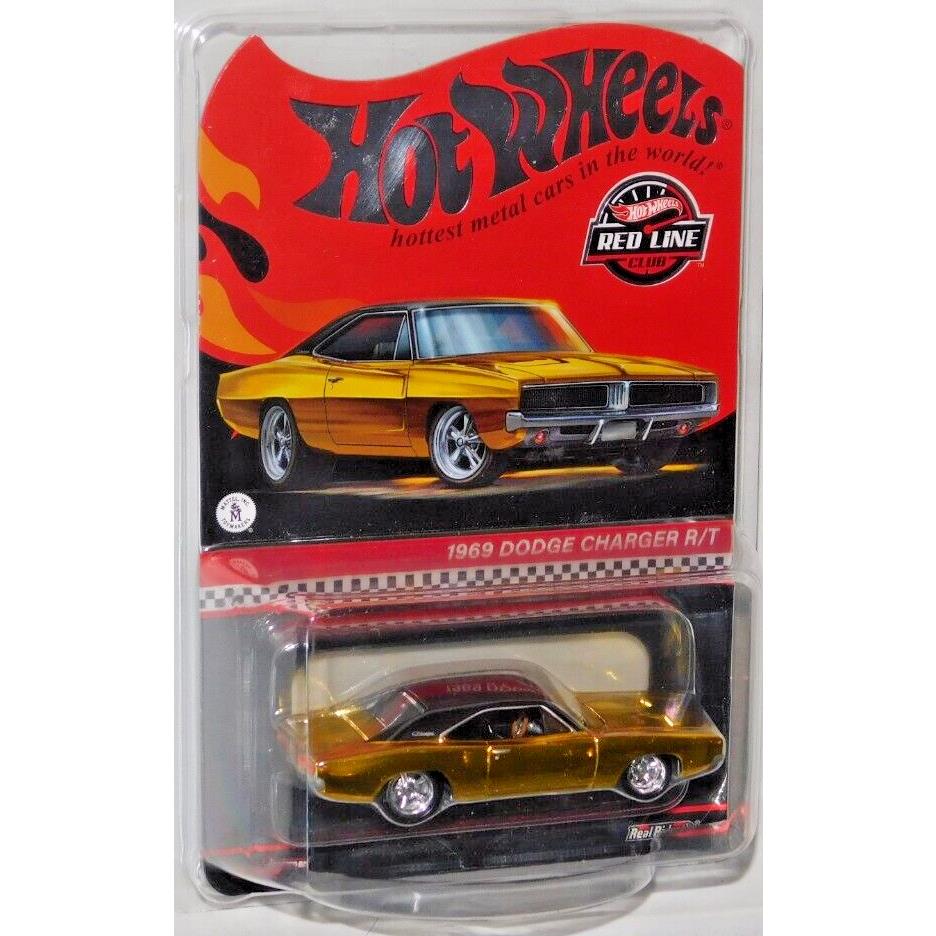 Hot Wheels 2023 Red Line Club Exclusive 1969 Dodge Charger R/t Gold