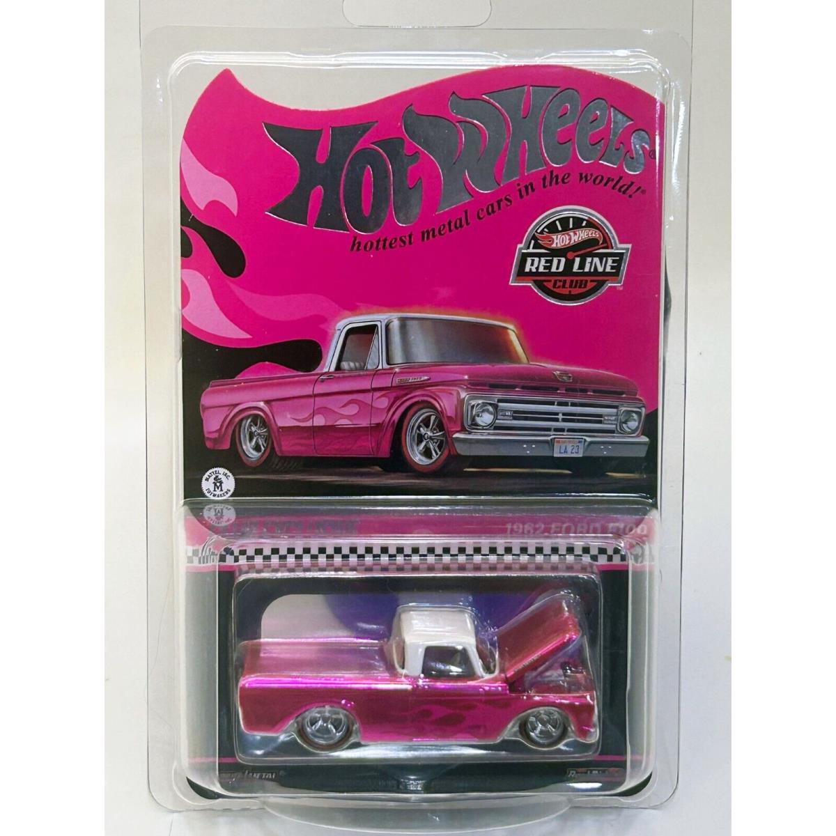 Hot Wheels 1962 Ford F100 LA 37th Collector Convention Rlc Redline Pink Party