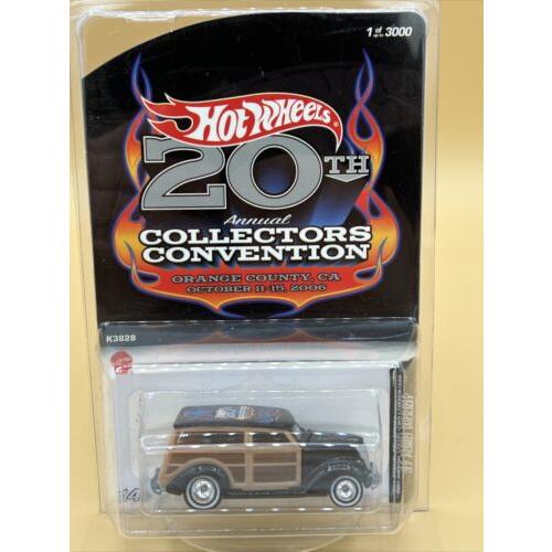 2006 Hot Wheels 20th Convention Black 37 Ford Woody Limited 1 OF 3000 Orange CO