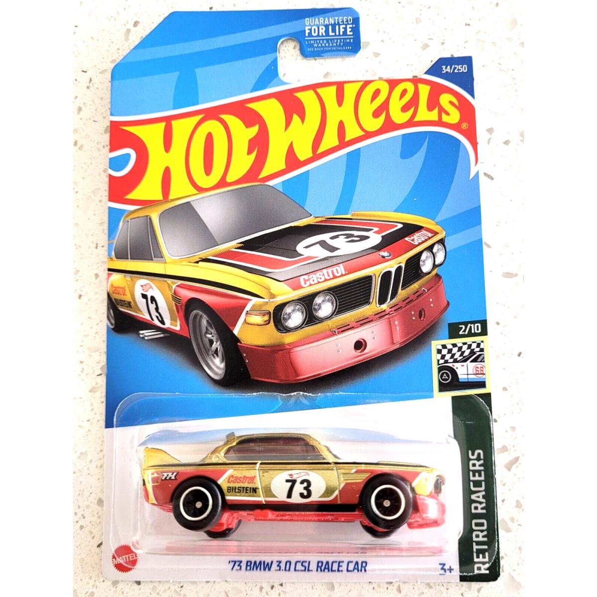Hot Wheels`73 Bmw 3.0 Csl Race Car 34 - 2022 Super Treasure Hunt W Protector
