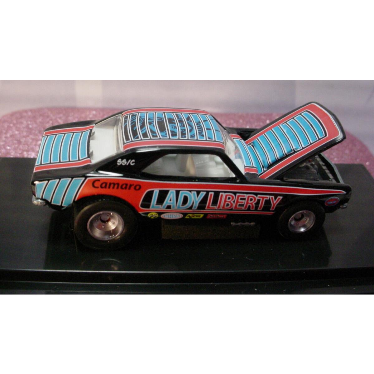 Htf Hot Wheels Liberty Promotions `67 Camaro Black Real Riders Acrylic Display