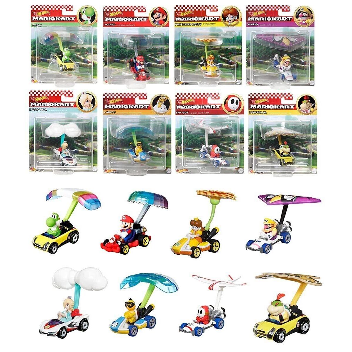 Hot Wheels Mario Kart Glider Assortment H Set of 8 Cars GVD30-986H