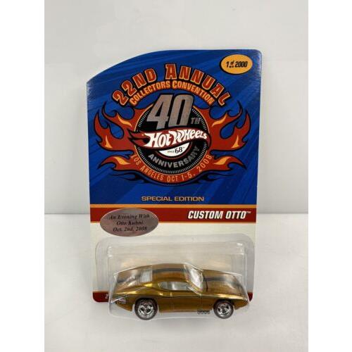 Hot Wheels 40th Anniversary Custom Otto LA Convention Dinner Car Gold Htf