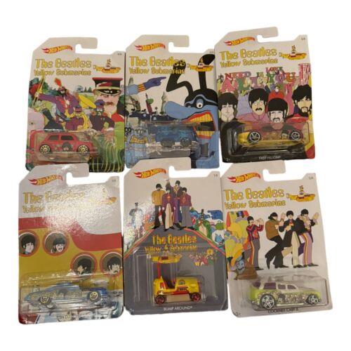 Hot Wheels 2016 The Beatles Yellow Submarine All Set Of 6 Cars