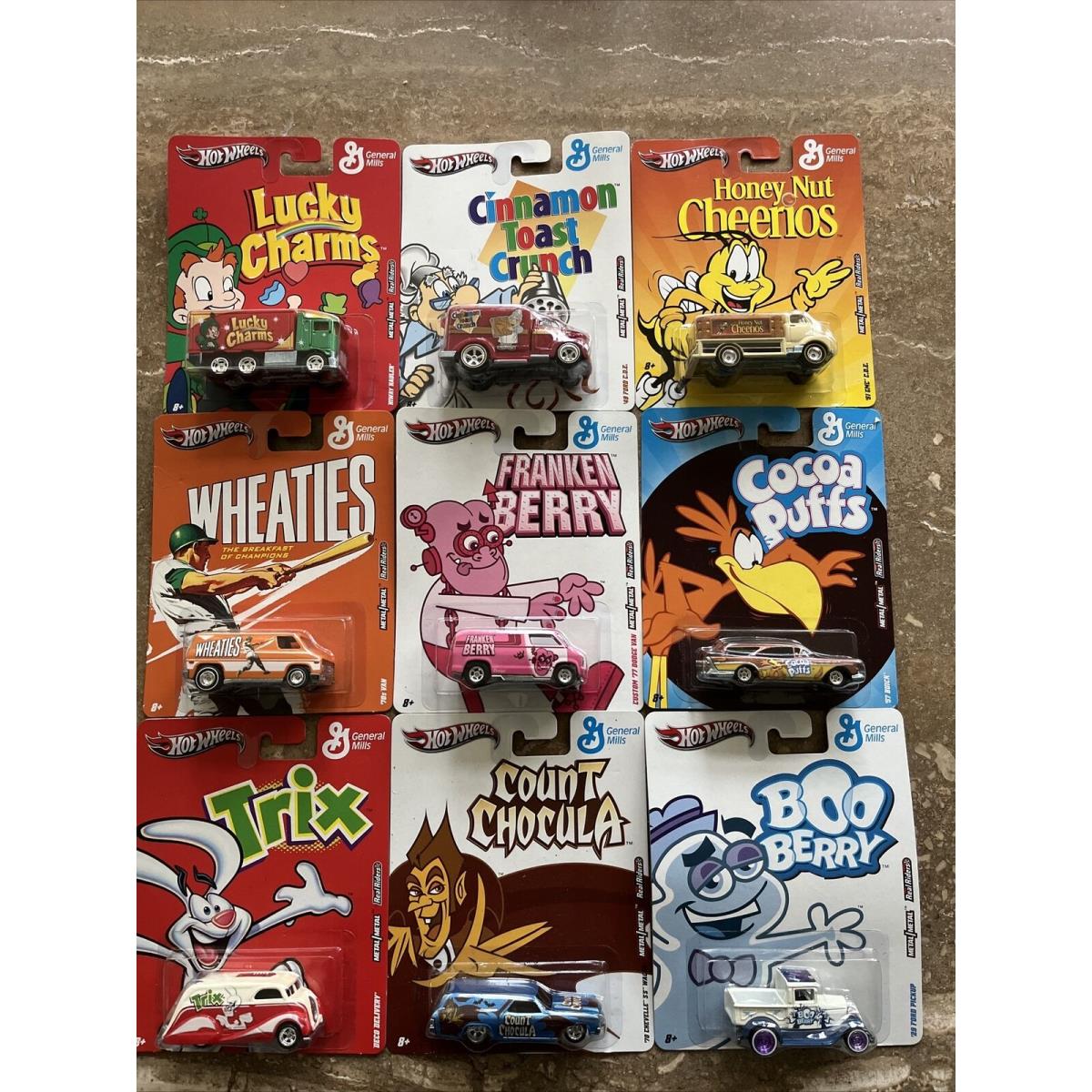 Hot Wheels Pop Culture 2011 General Mills Rare Complete Set of 9 Wonderful Set