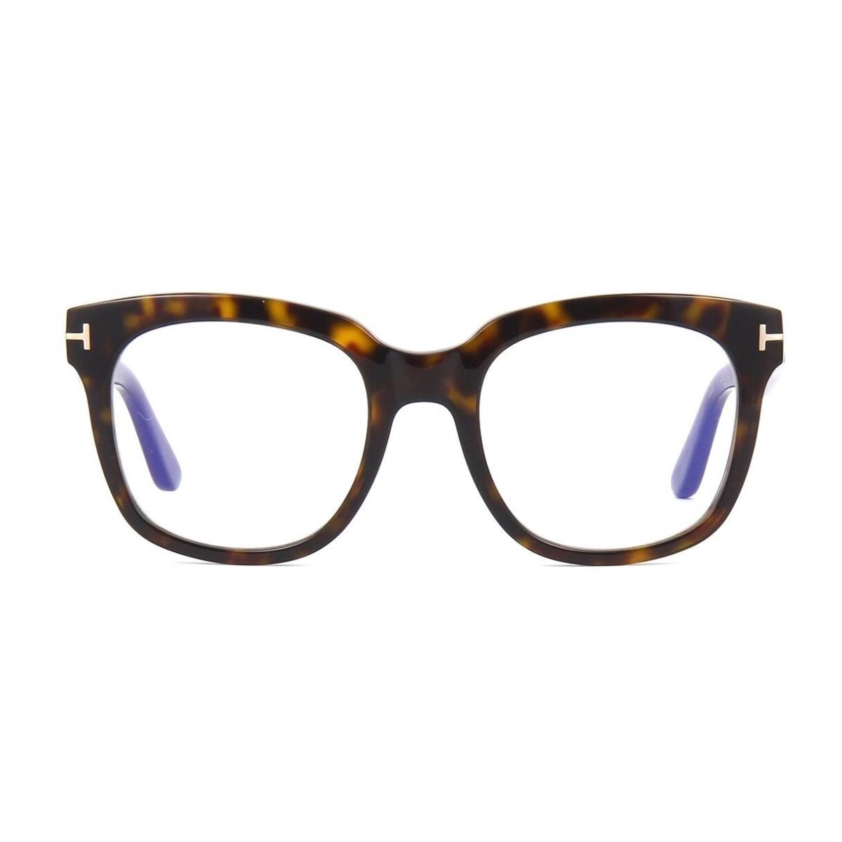 Tom Ford FT 5537-B Blue Block Dark Havana 052 Eyeglasses