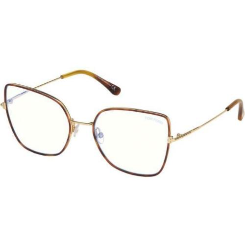 Tom Ford FT 5630-B Blue Block Blonde Havana 053 Eyeglasses