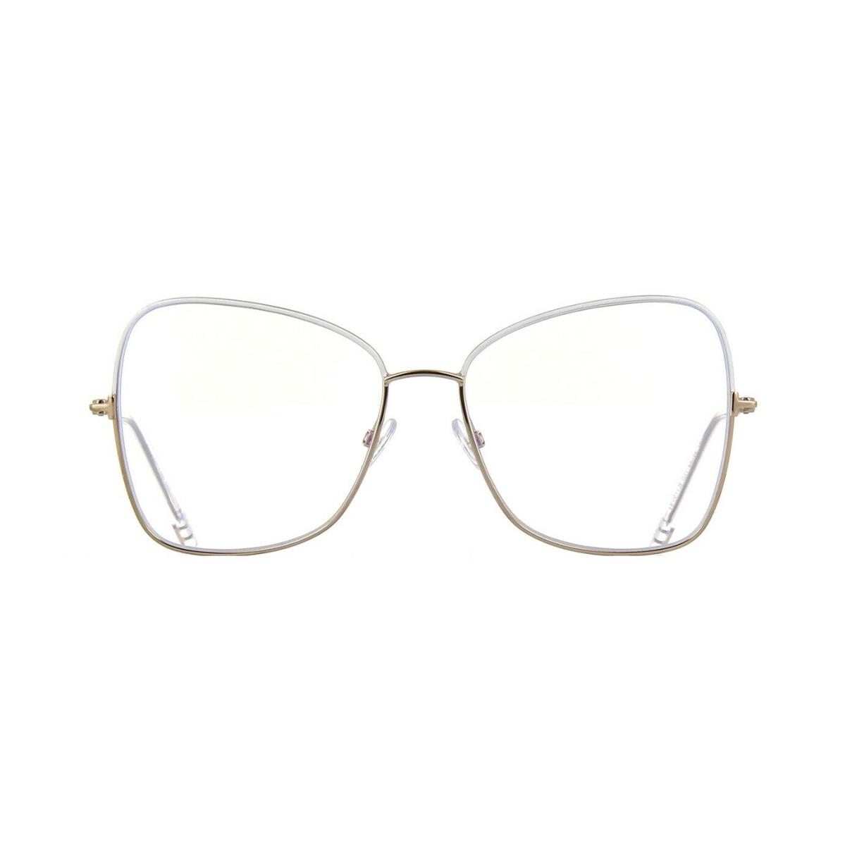 Tom Ford FT 5571-B Blue Block White Rose Gold 021 Eyeglasses