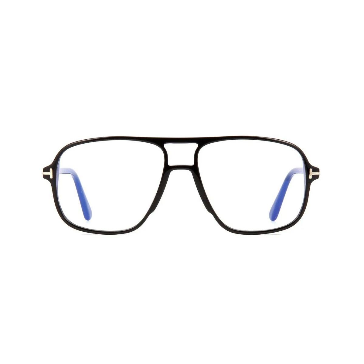 Tom Ford FT 5737-B Blue Block Shiny Black 001 Eyeglasses